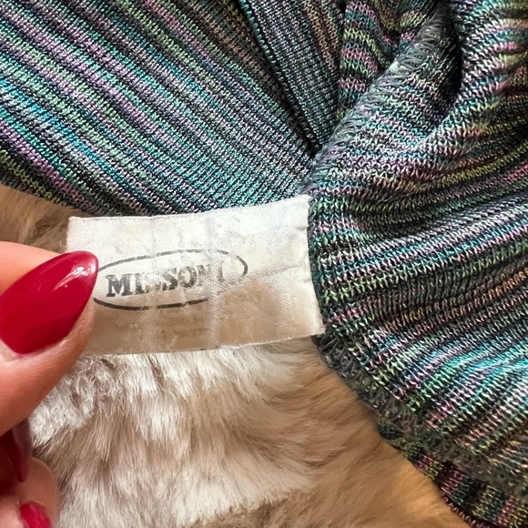 MISSONI Vintage 90s Striped Turtleneck Sweater Size Medium US 6 IT 42 - Picture 8 of 13